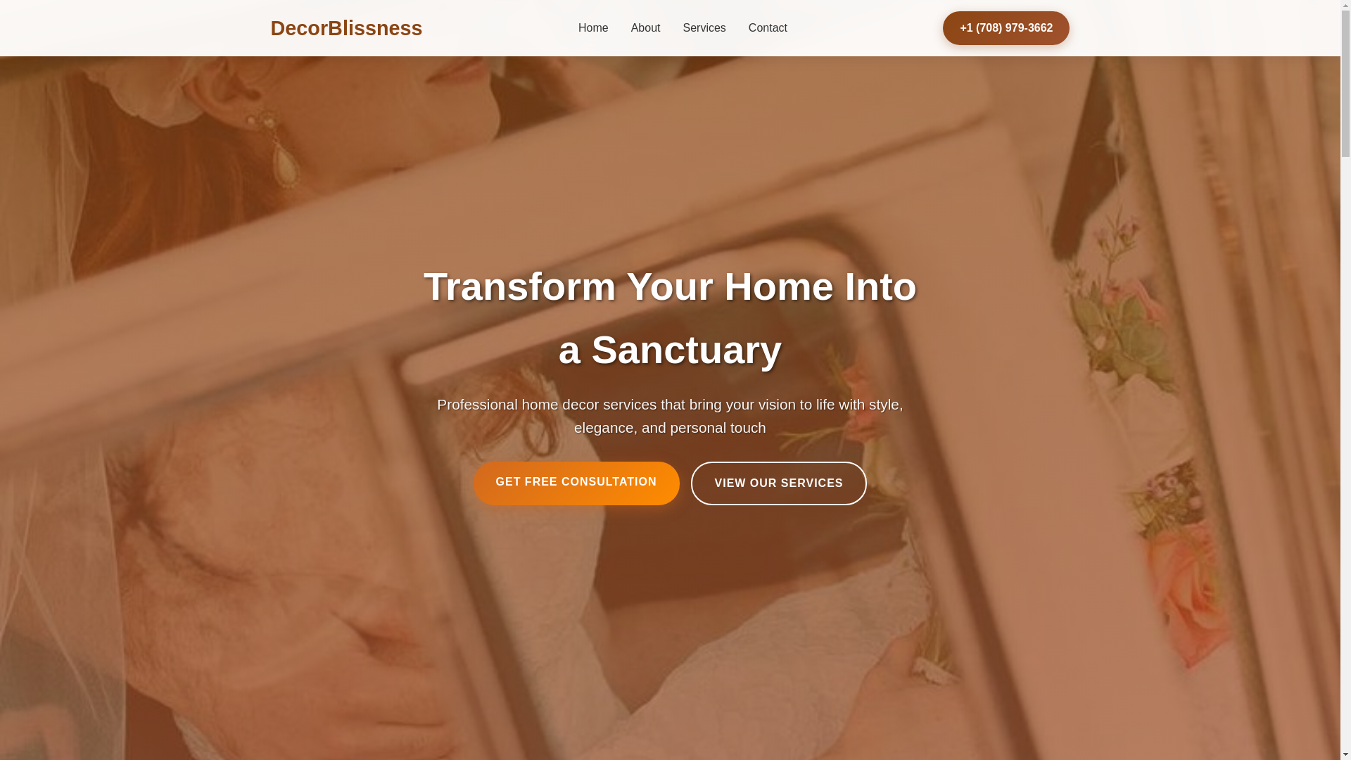 website screenshot of https://decorblissness.courses/