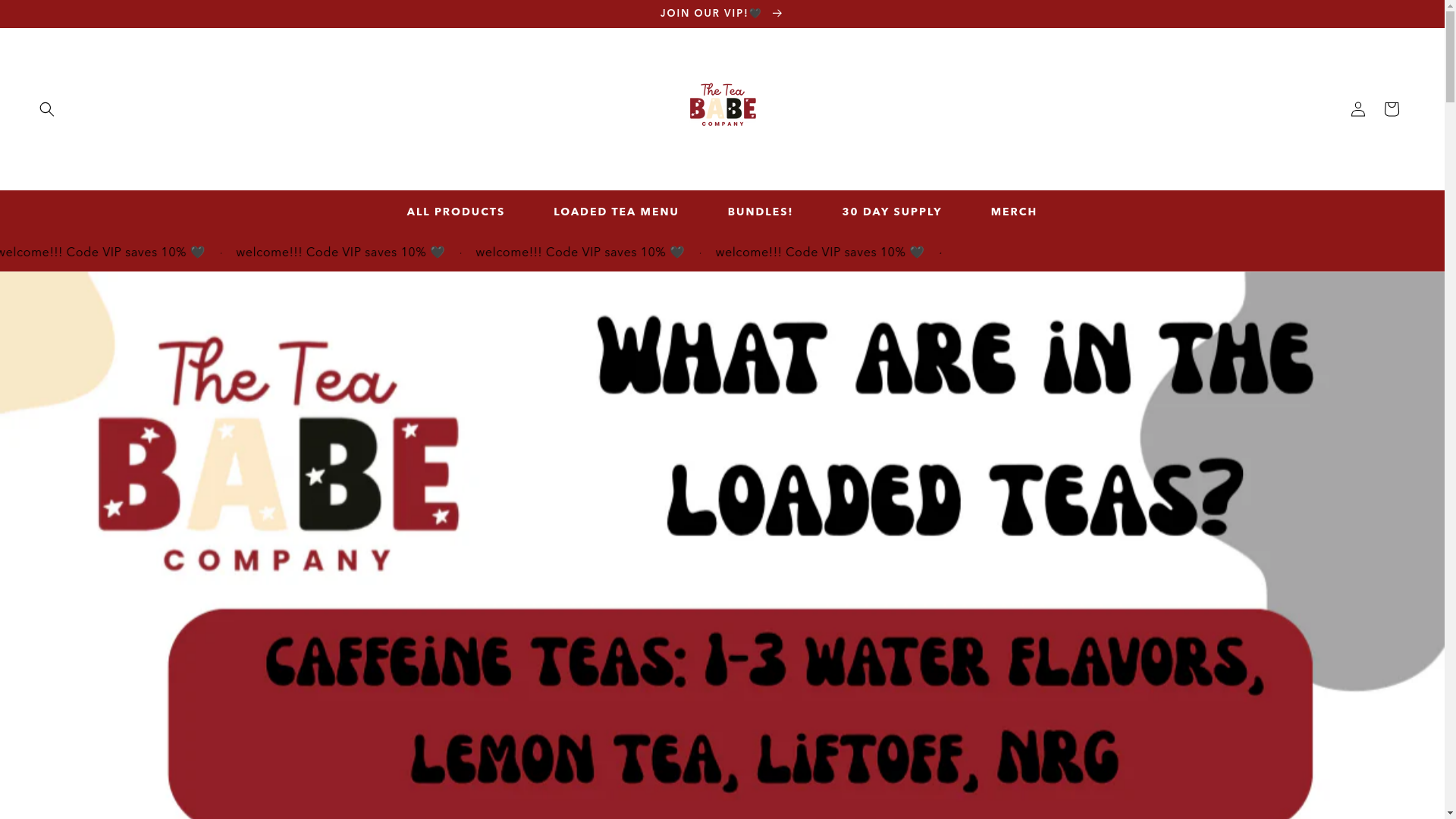 website screenshot of https://theteababeco.shop/