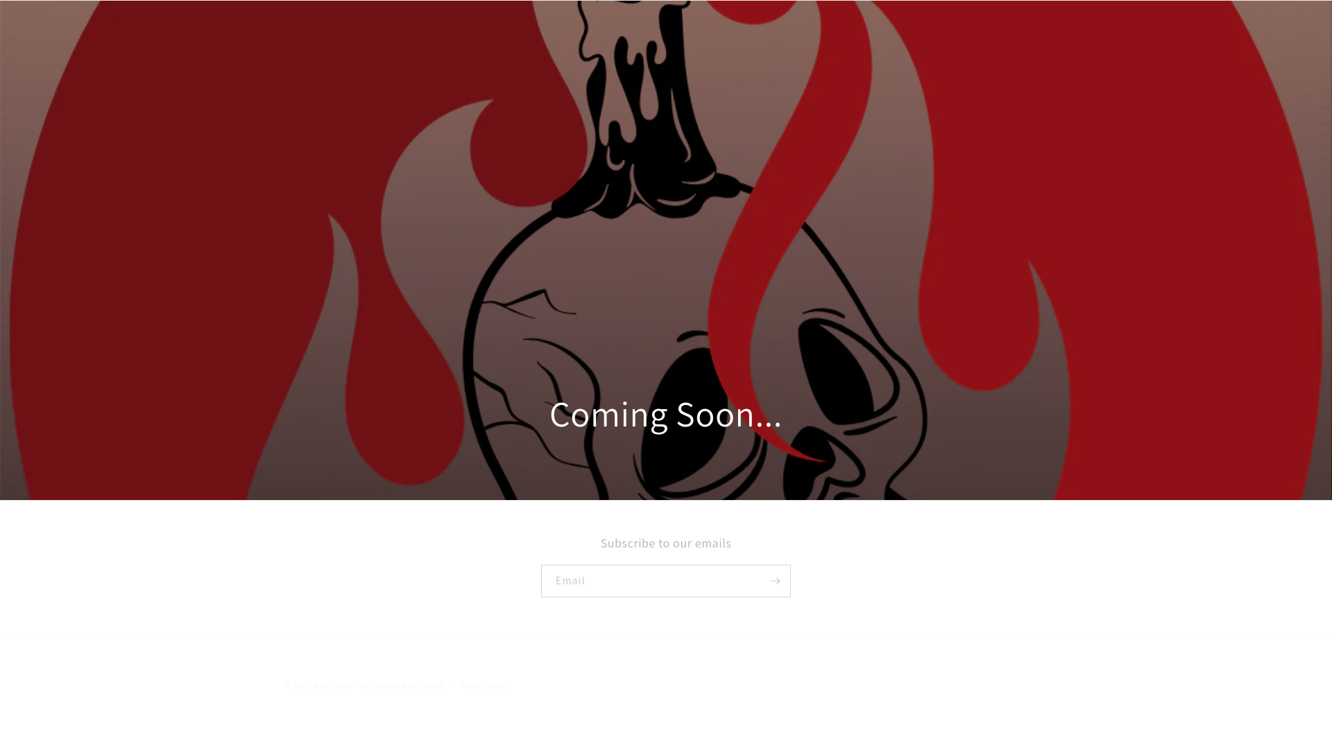 website screenshot of https://redflamepress.com/