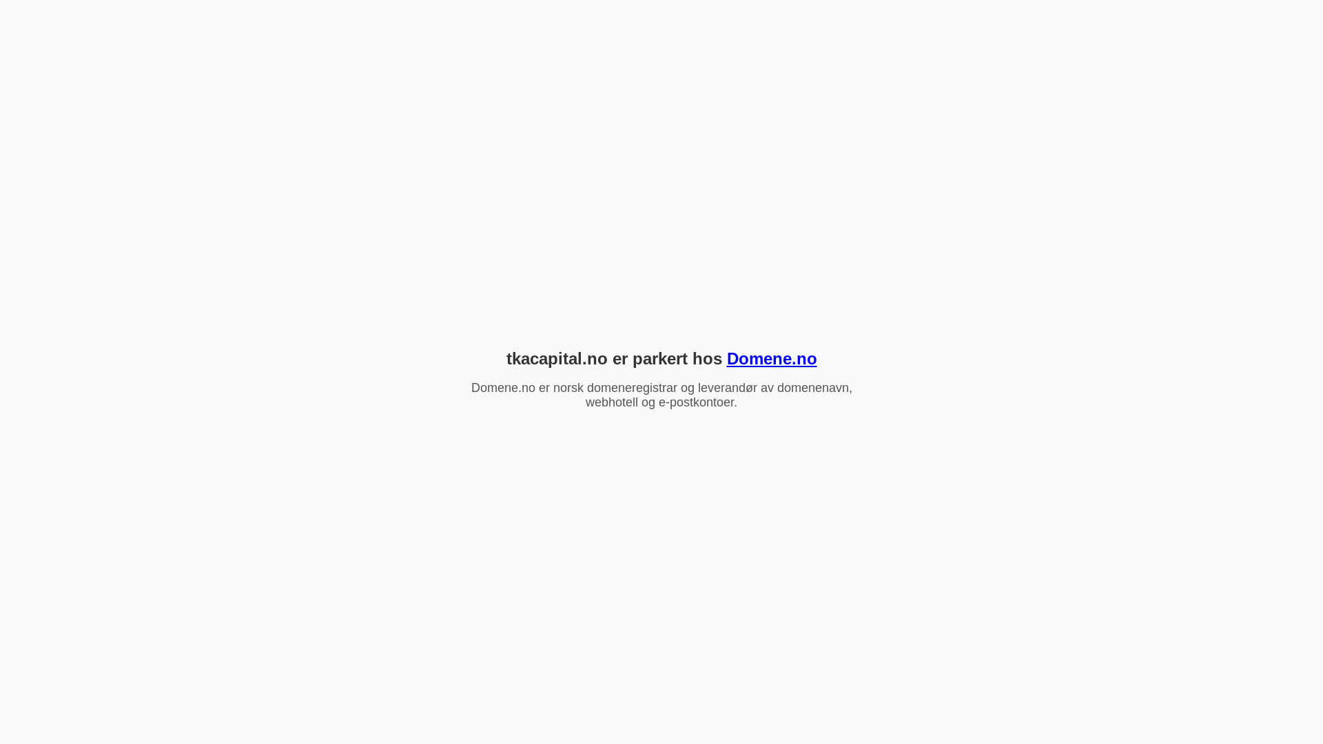 website screenshot of https://tkacapital.no/