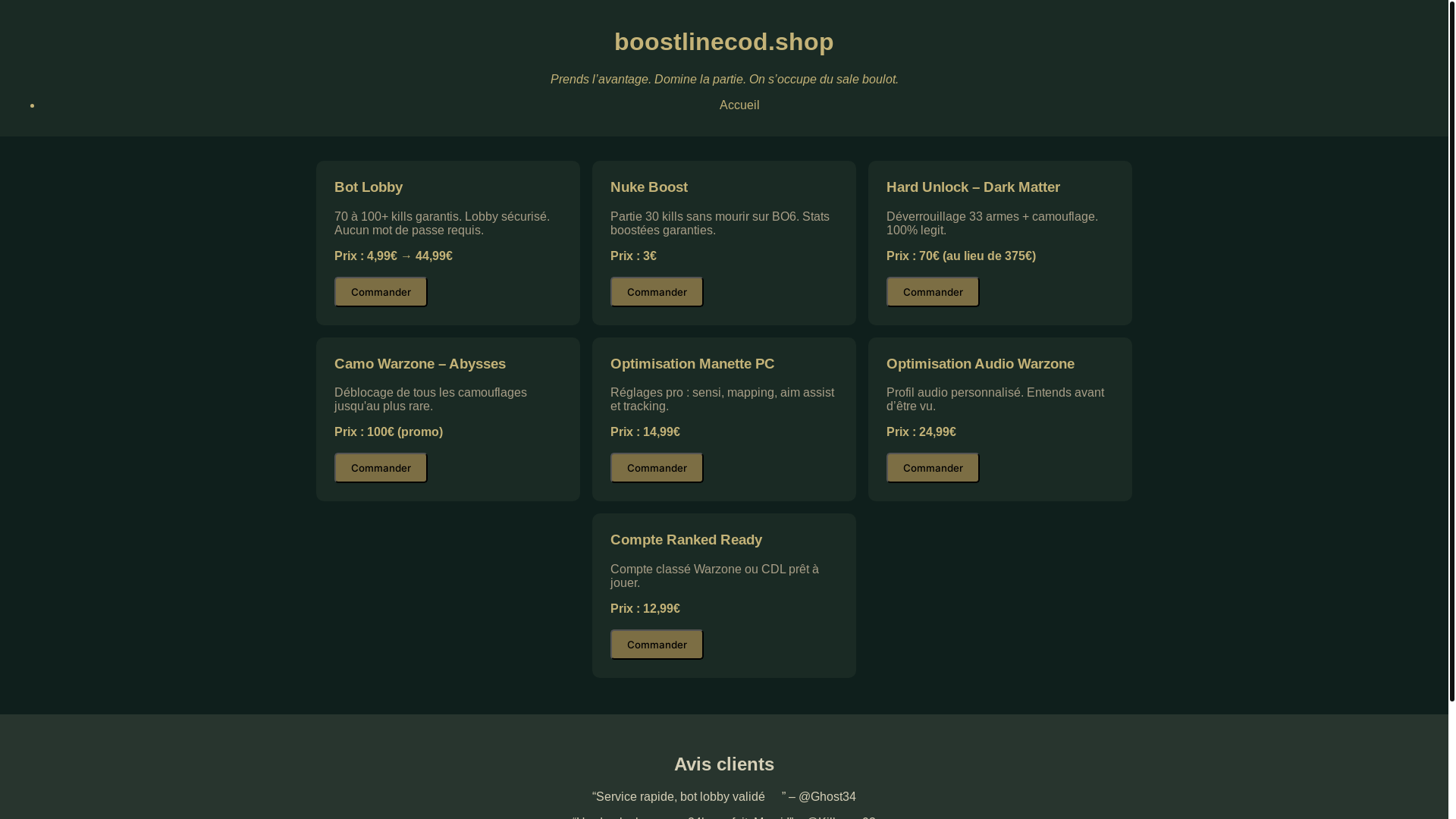 website screenshot of https://boostlinecod.shop/