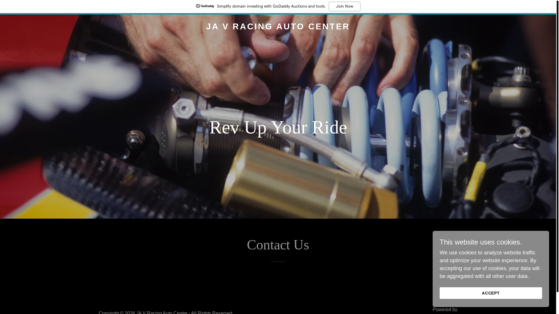 website screenshot of https://javracingautocenter.com/