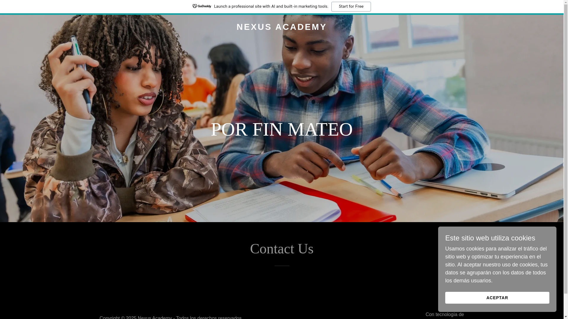 website screenshot of https://nexusacademi.com/