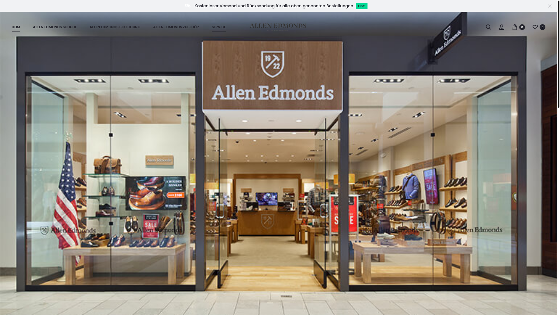 website screenshot of https://www.allenedmonds.com.de/