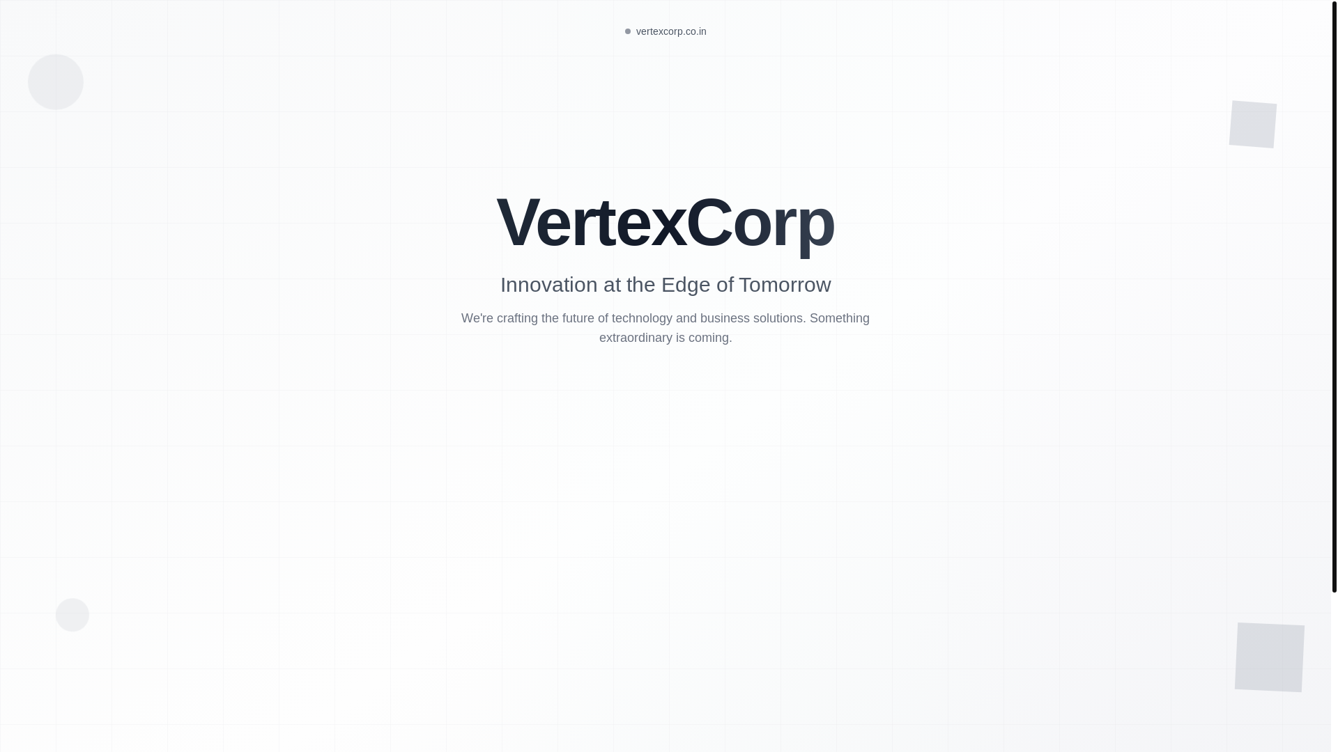 website screenshot of https://vertexcorp.co.in/