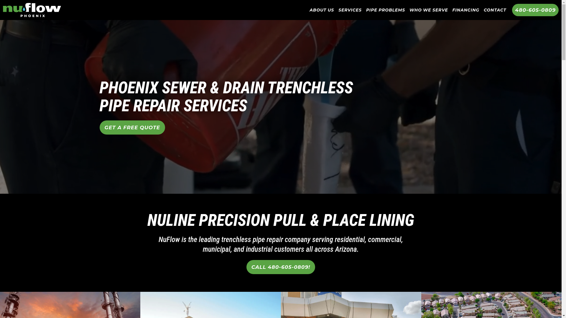 website screenshot of https://nuflowphoenixgrowth.com/