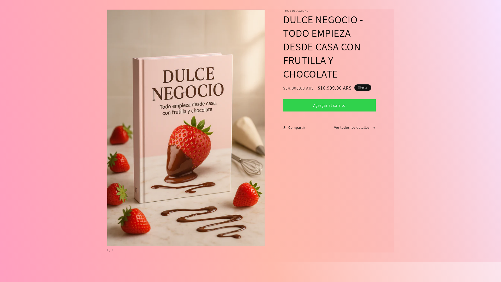website screenshot of https://dulcenegocio.shop/