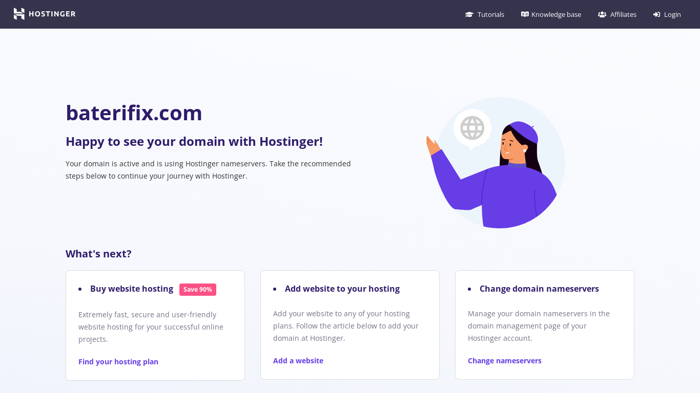 website screenshot of https://baterifix.com/