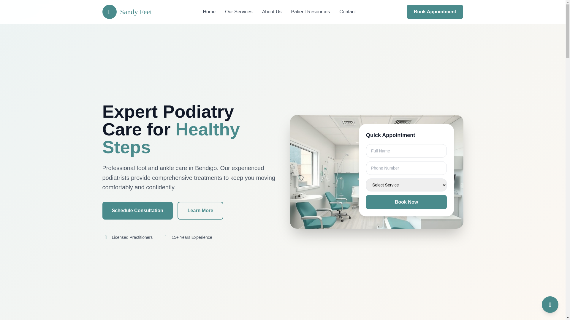 website screenshot of https://sandyfeet.pro/