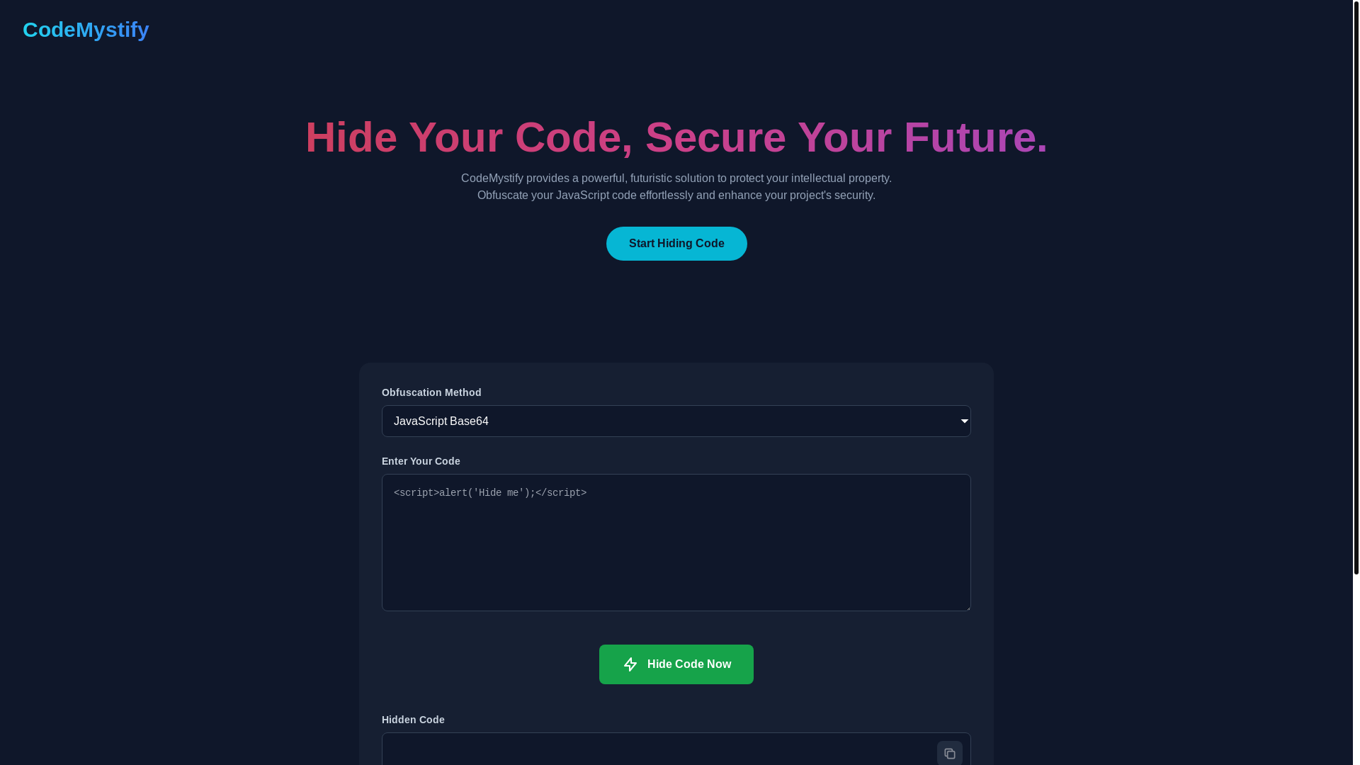 website screenshot of https://codemystify.pages.dev/