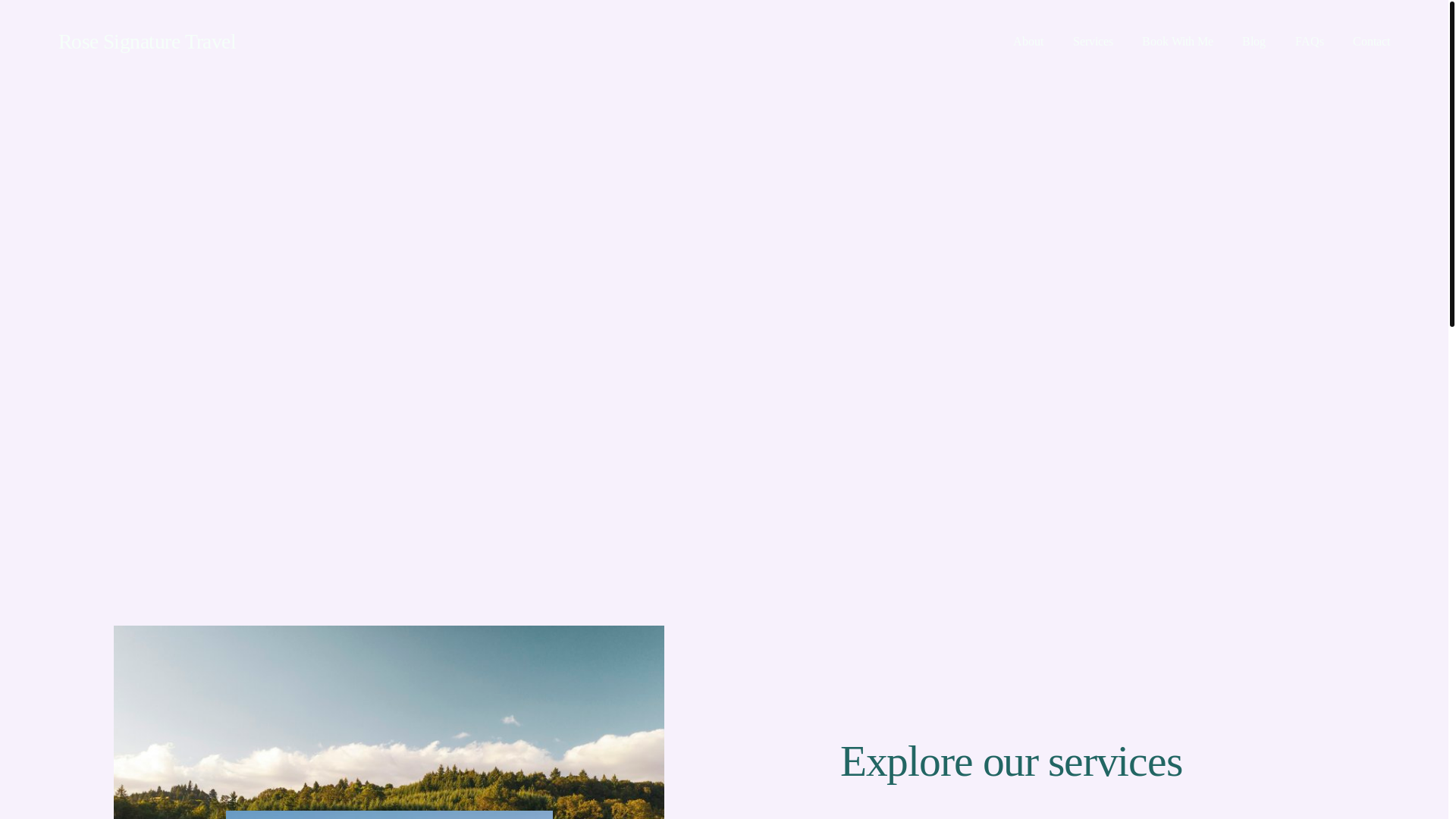 website screenshot of https://rosesignaturetravel.com/