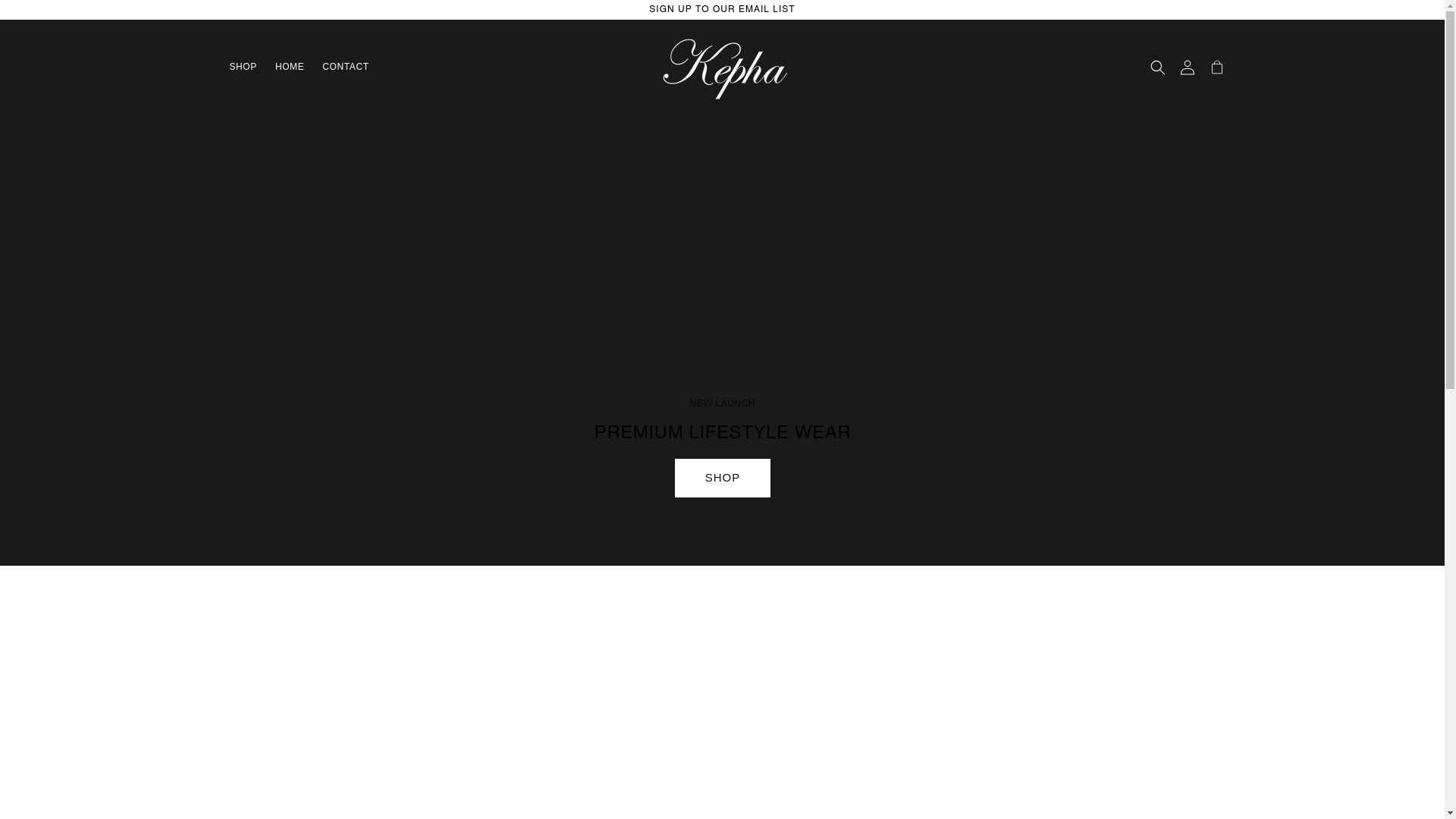 website screenshot of https://kepha.store/