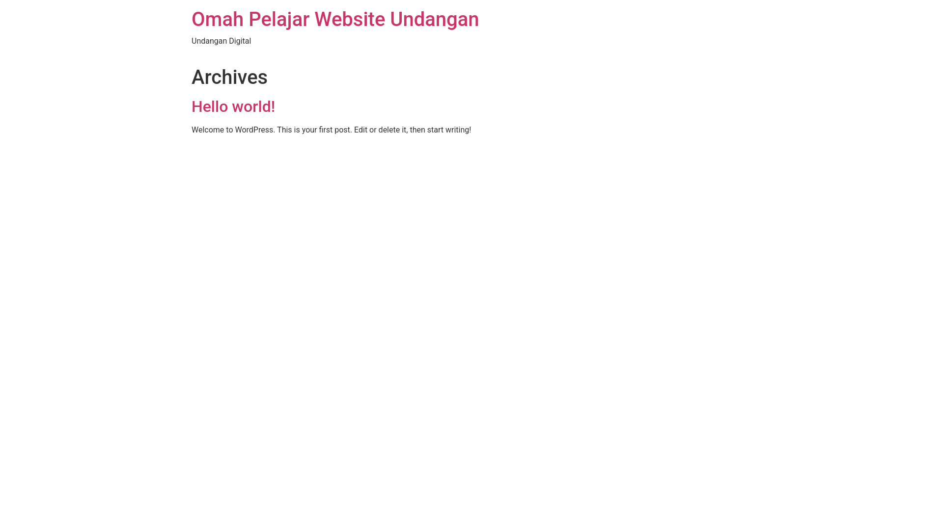 website screenshot of https://omahpelajarop.com/