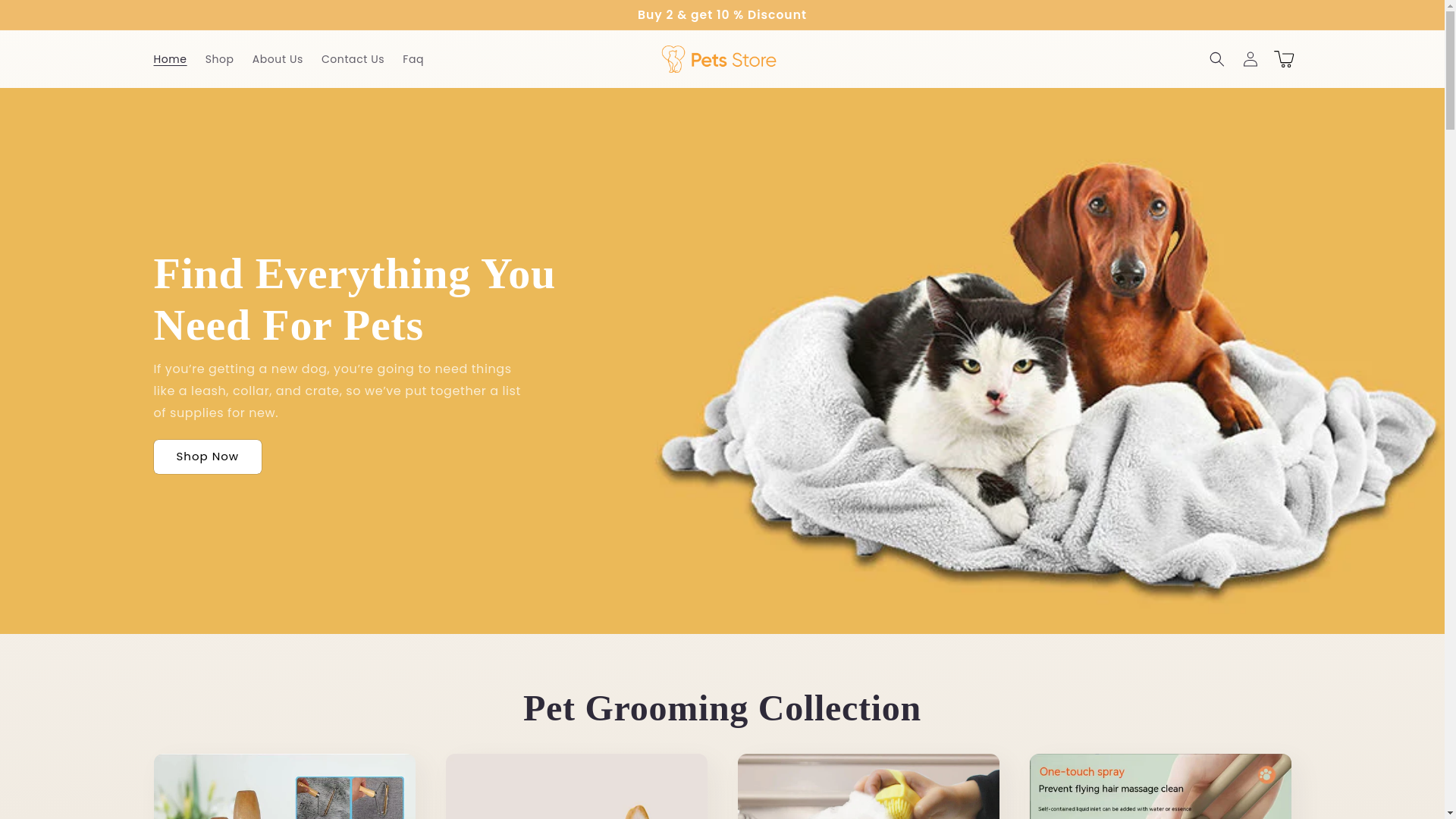 website screenshot of https://whiskersandwagssupply.com/