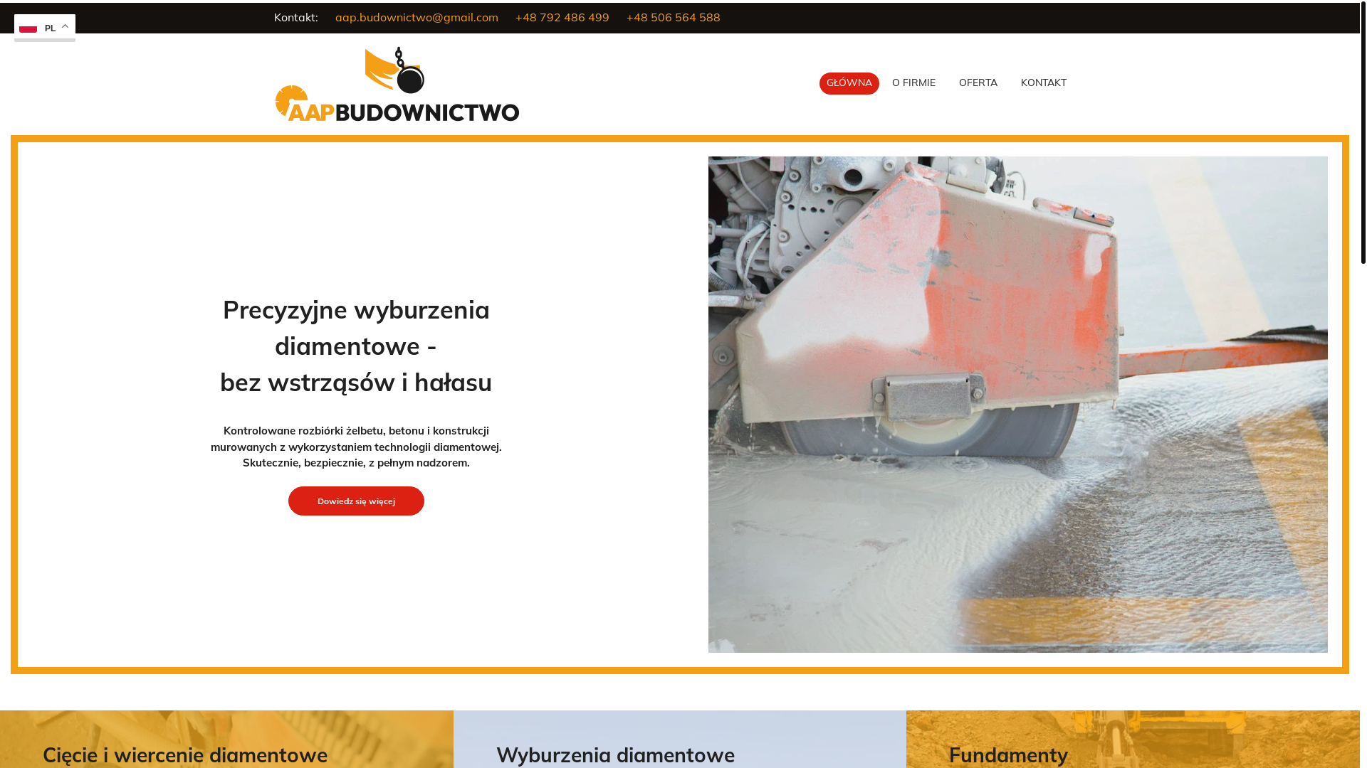 website screenshot of https://budownictwoaap.pl/