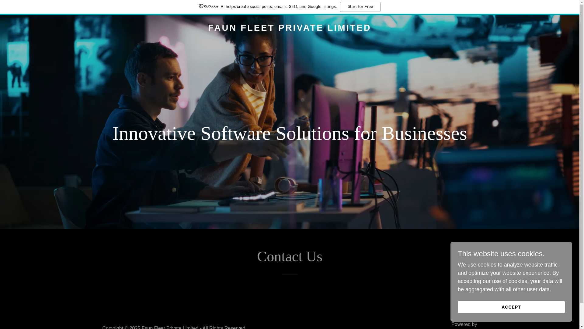 website screenshot of https://faunfleet.in/