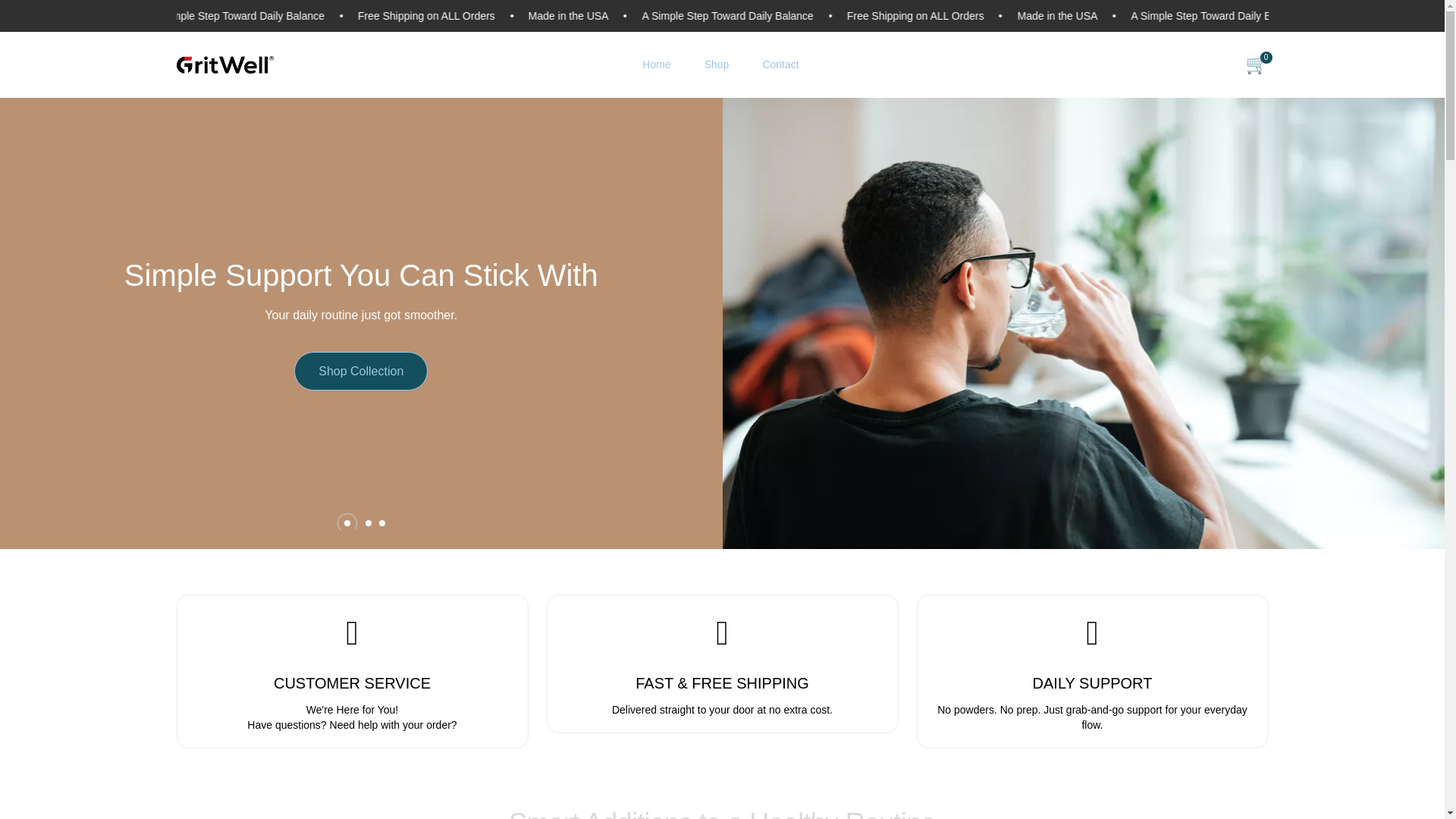 website screenshot of https://gritwellliving.com/