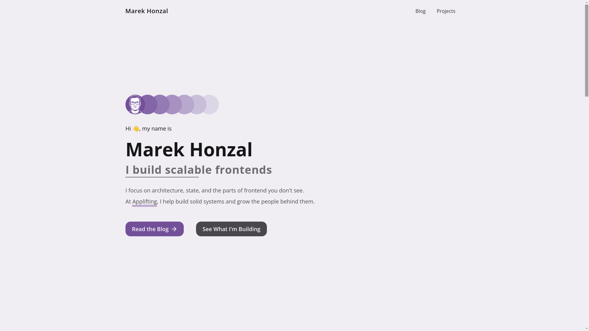 website screenshot of https://staging.marekhonzal.com/