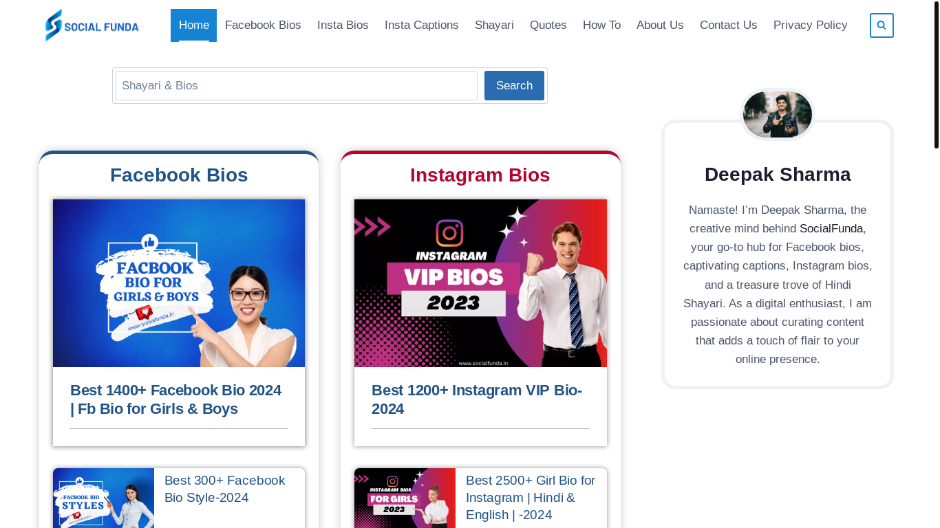 website screenshot of https://socialfunda.net/