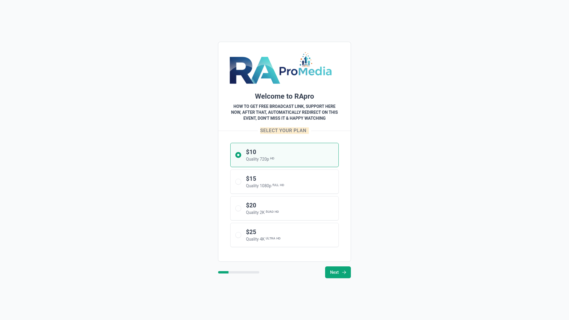 website screenshot of https://readytv.store/rapro