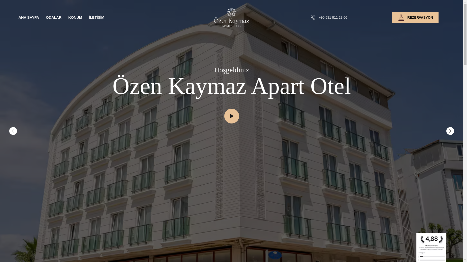 website screenshot of https://ozenkaymazapartotel.com/