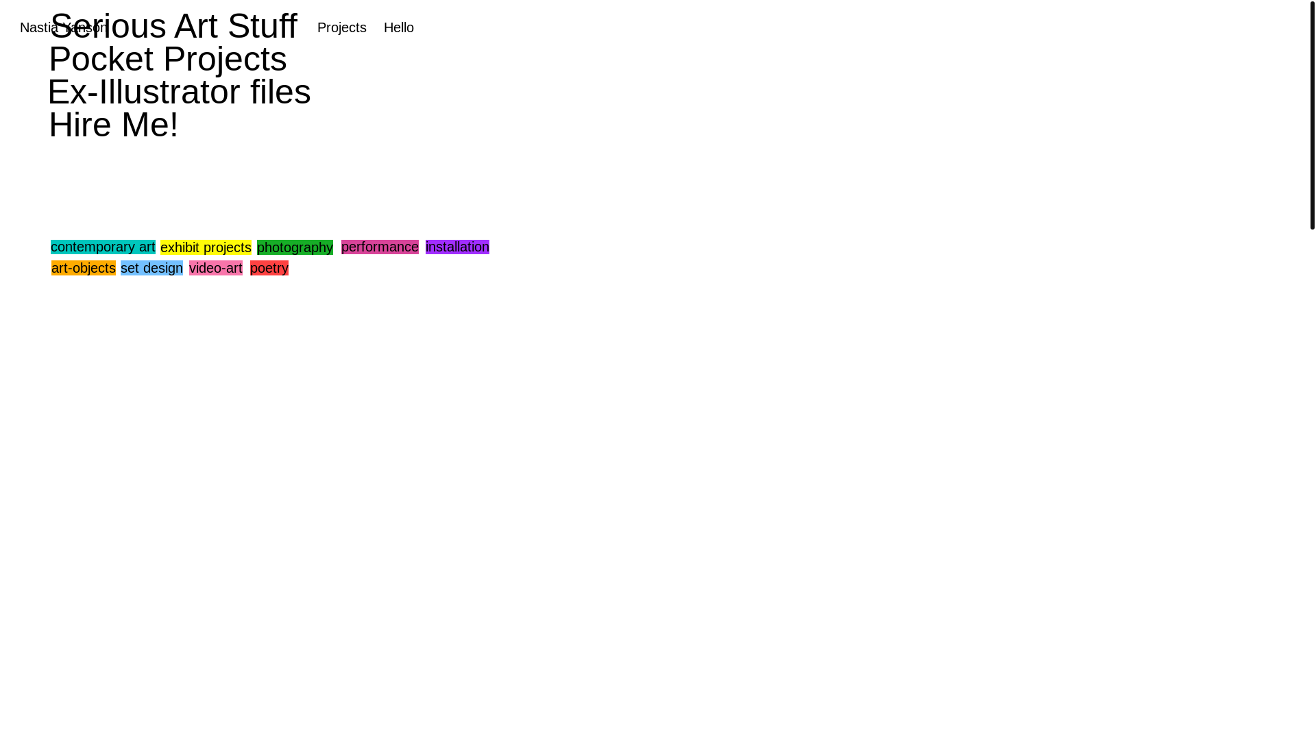 website screenshot of https://nastiayanson.ru/
