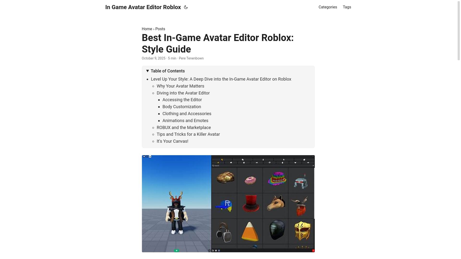 website screenshot of https://in-game-avatar-editor-roblox.pages.dev/