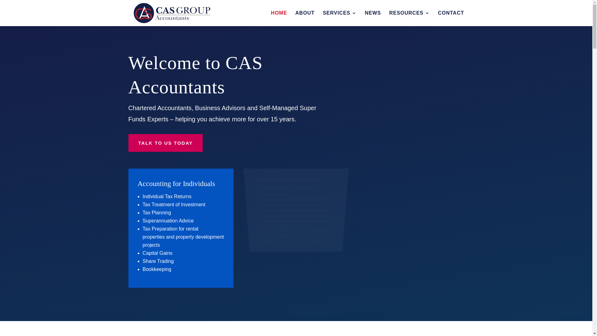 website screenshot of https://casaccountants.online/
