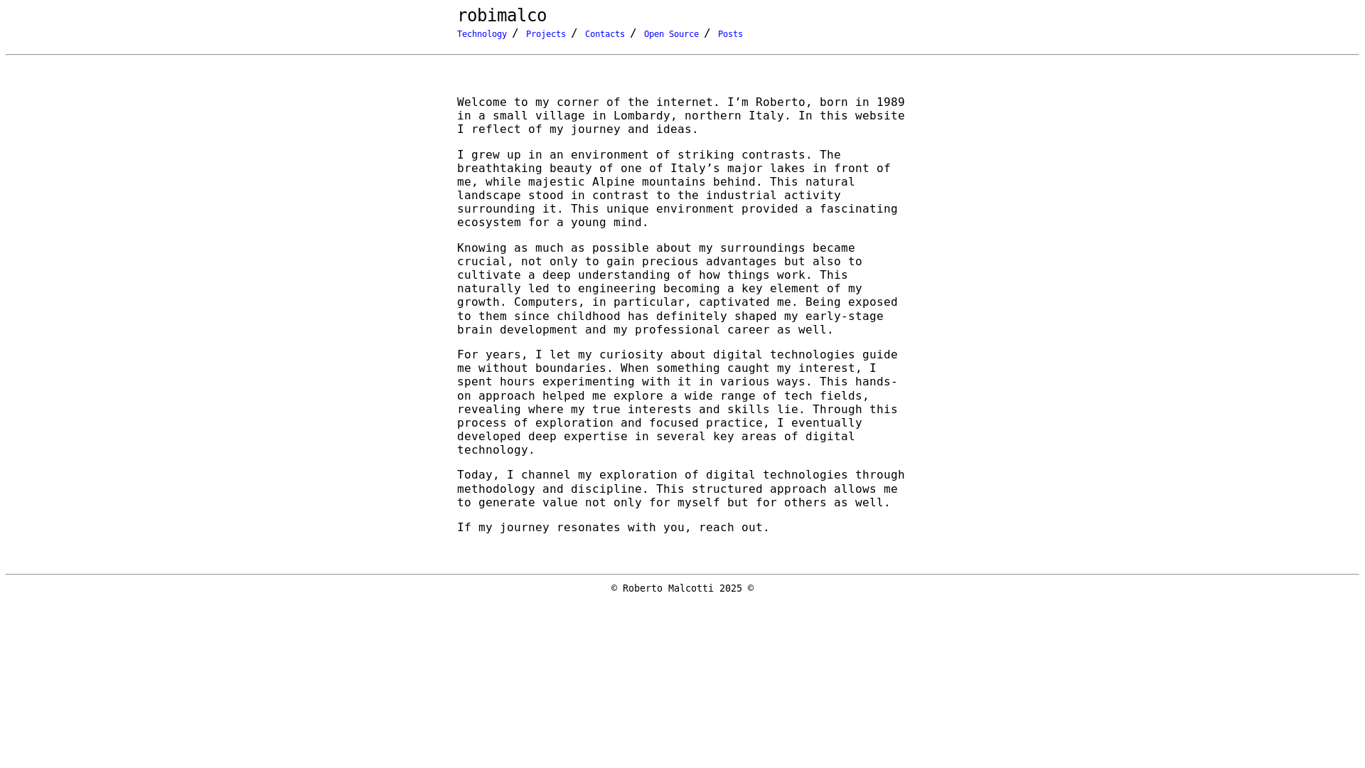website screenshot of https://robimalco-com.pages.dev/