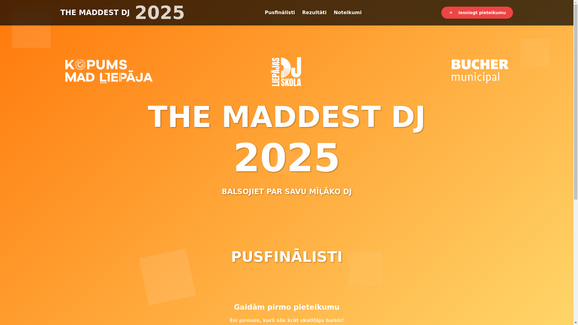website screenshot of https://themaddestdj.lv/