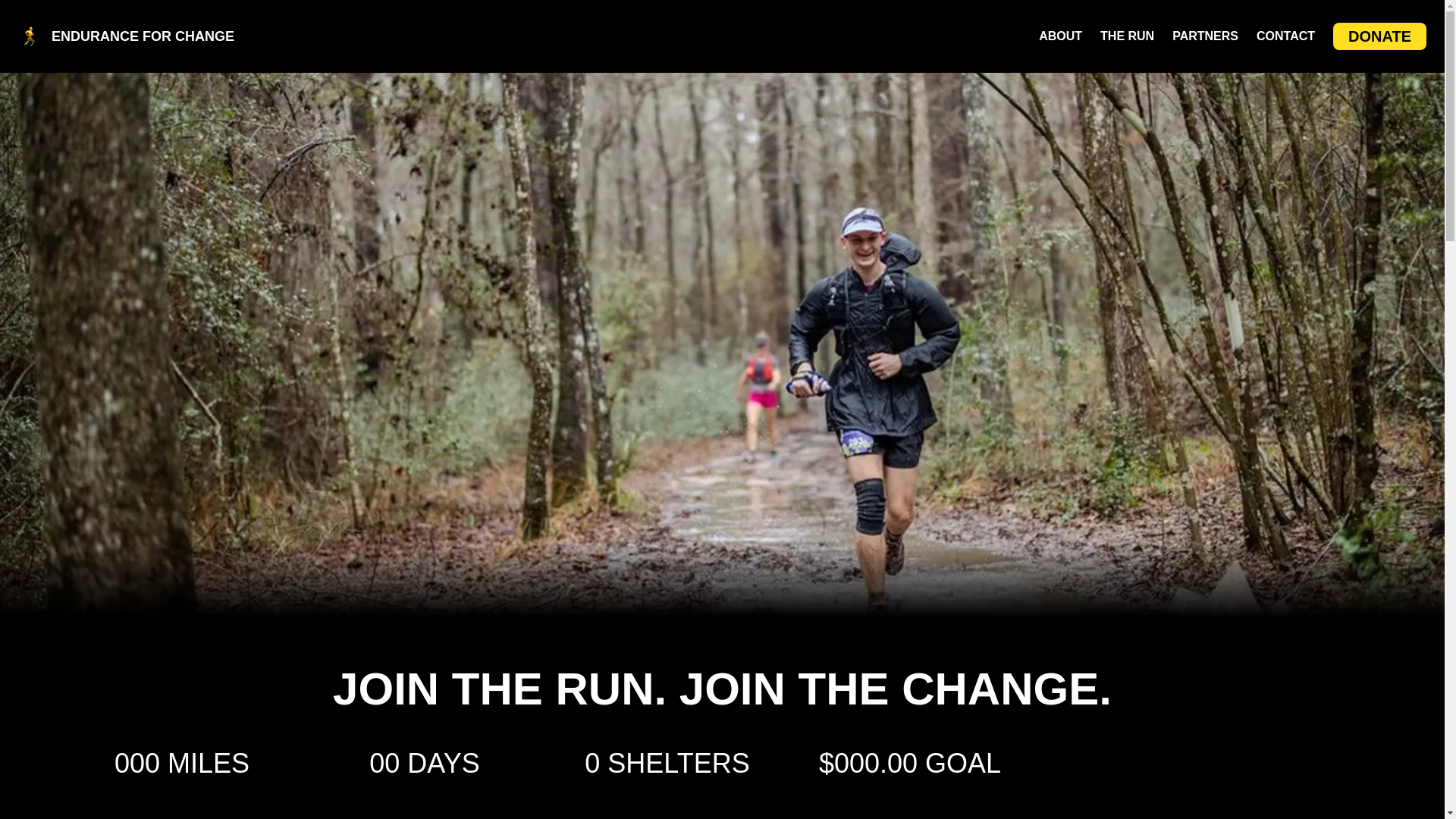 website screenshot of https://enduranceforchange.com/
