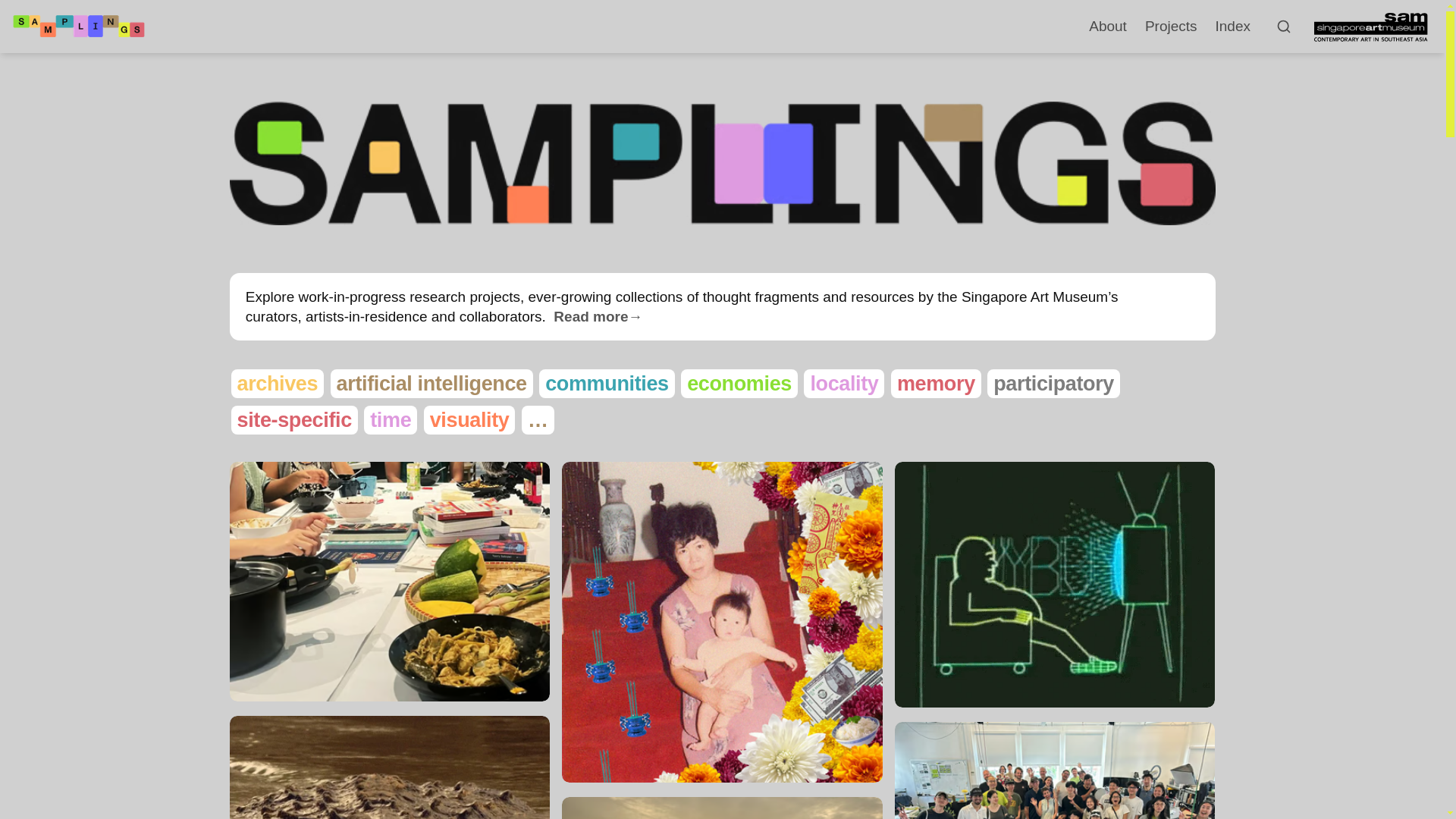 website screenshot of https://samplings.sg/