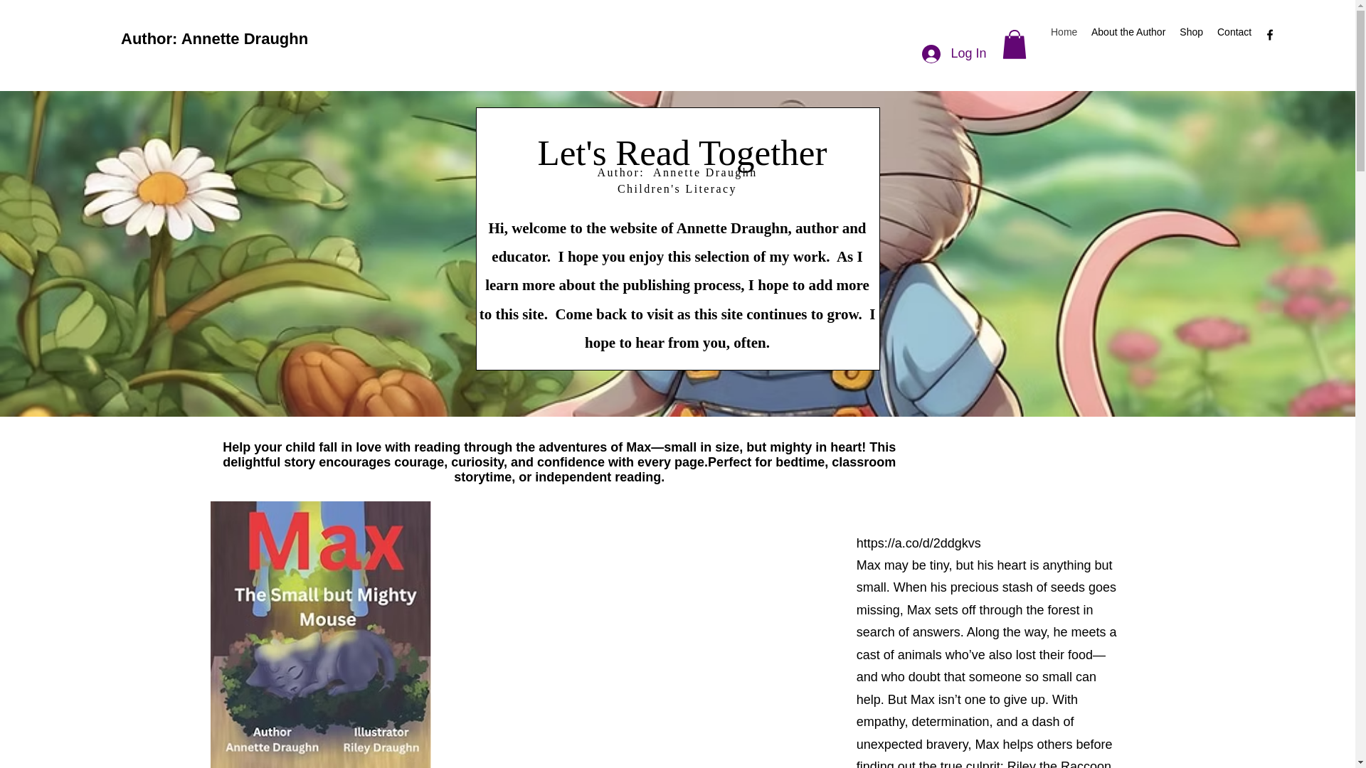 website screenshot of https://authorannettedraughn.com/