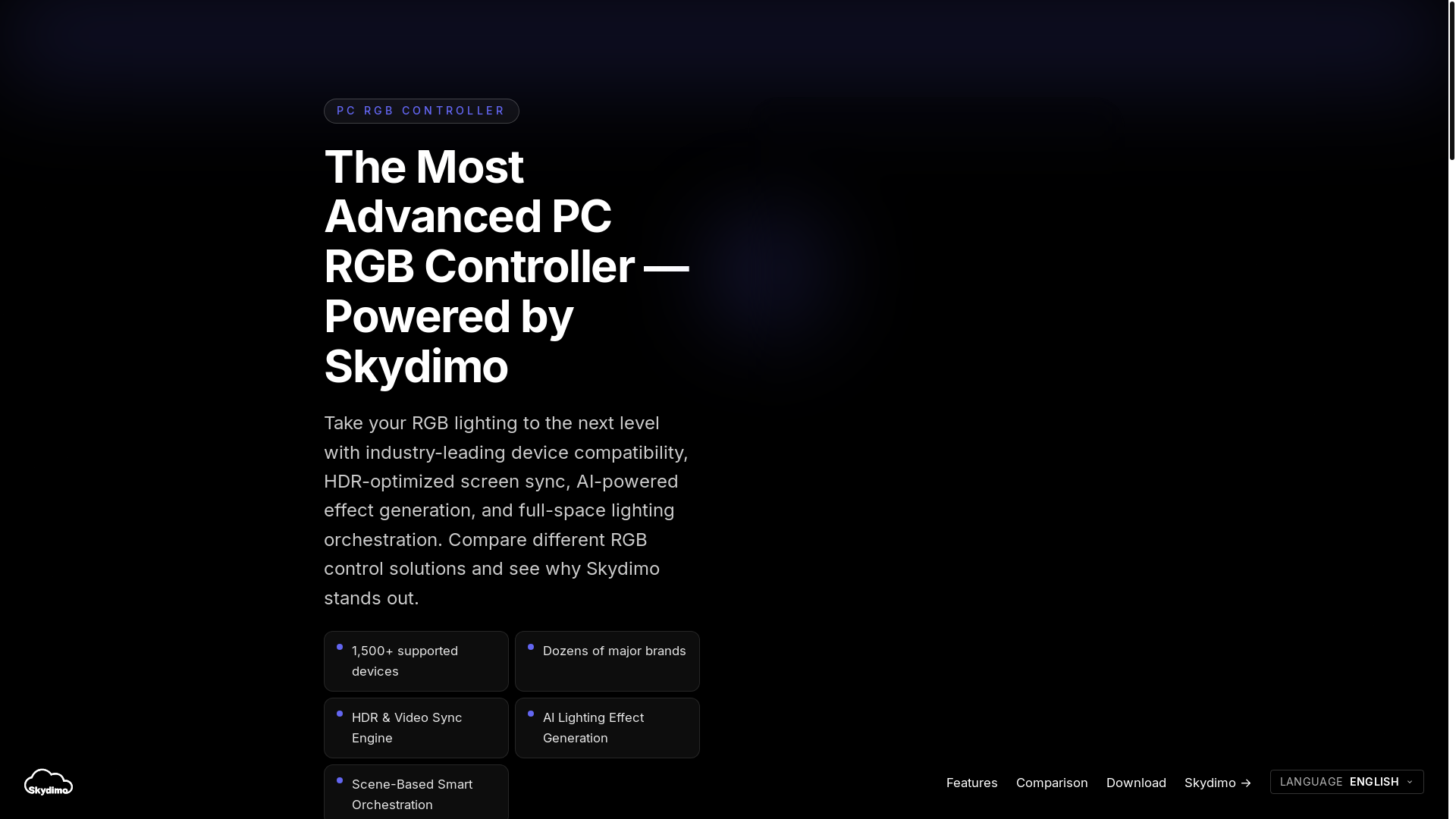 website screenshot of https://pc-rgb-controller.pages.dev/