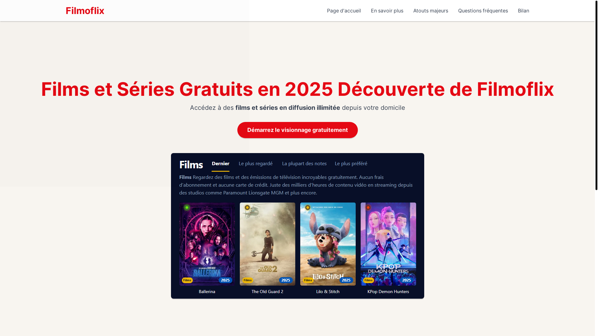 website screenshot of https://filmoflix-wce5.pages.dev/