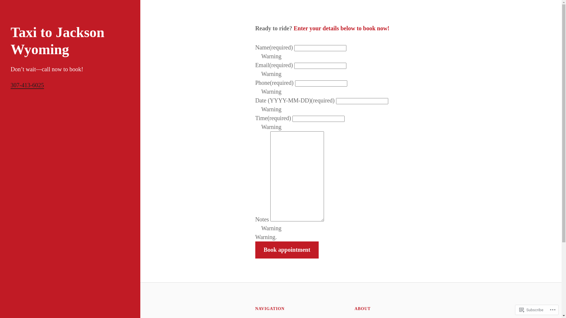 website screenshot of https://taxi2jackson.com/