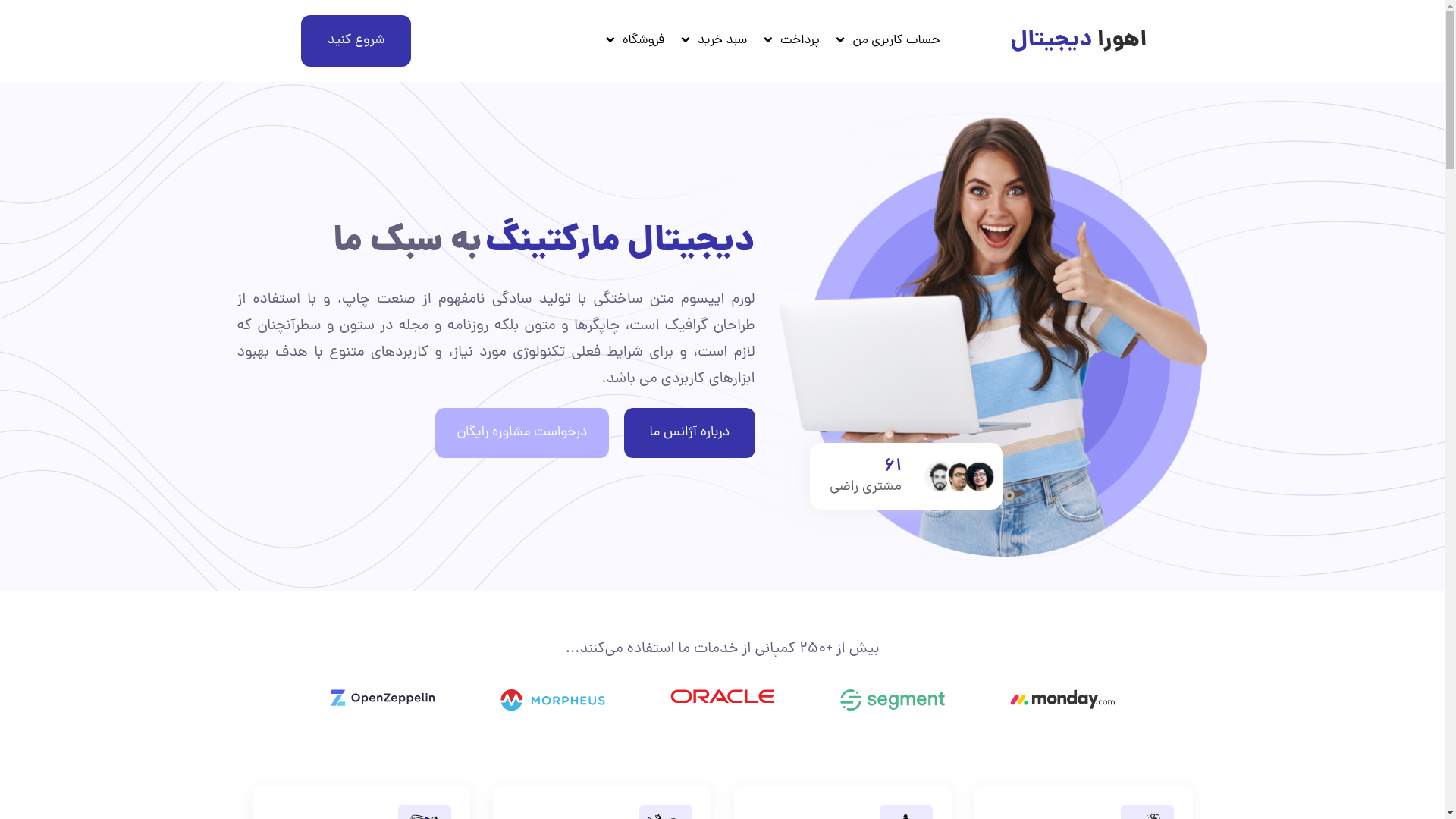 website screenshot of https://msvrise.ir/