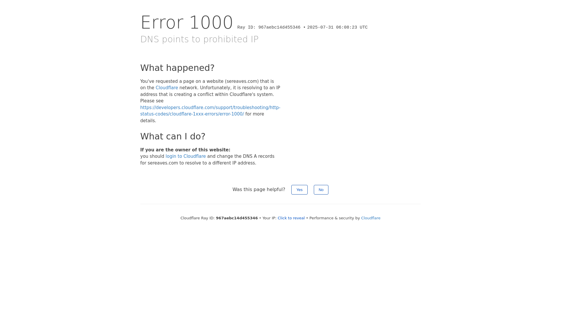 website screenshot of https://sereaves.com/
