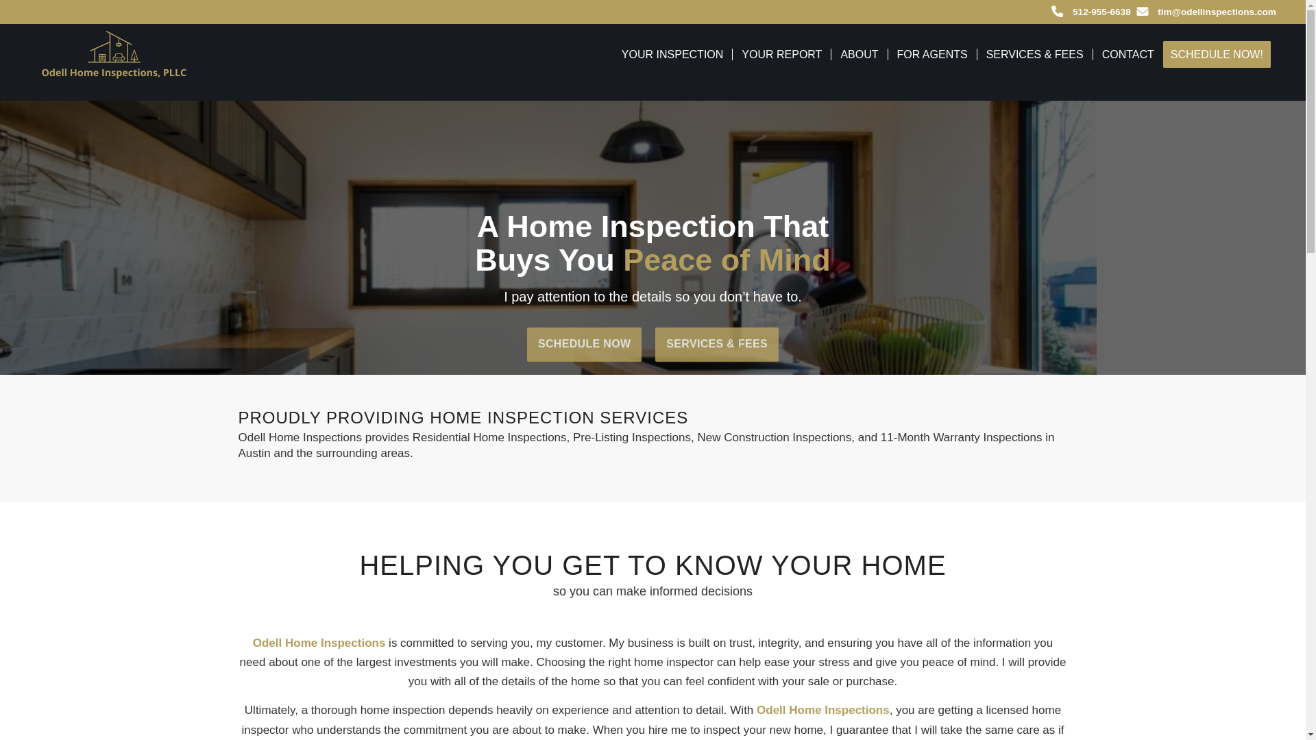 website screenshot of https://getodellinspections.com/