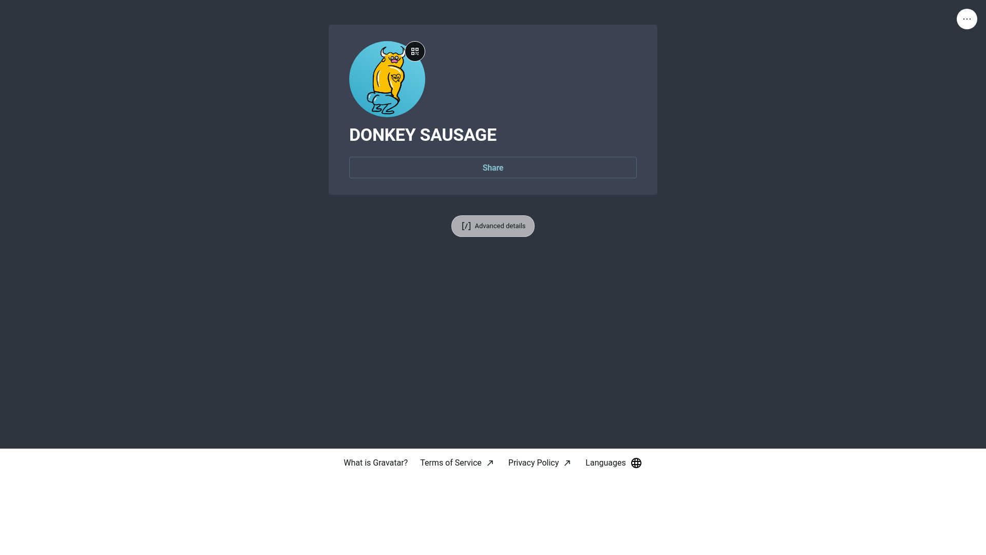 website screenshot of https://donkeysausage.link/