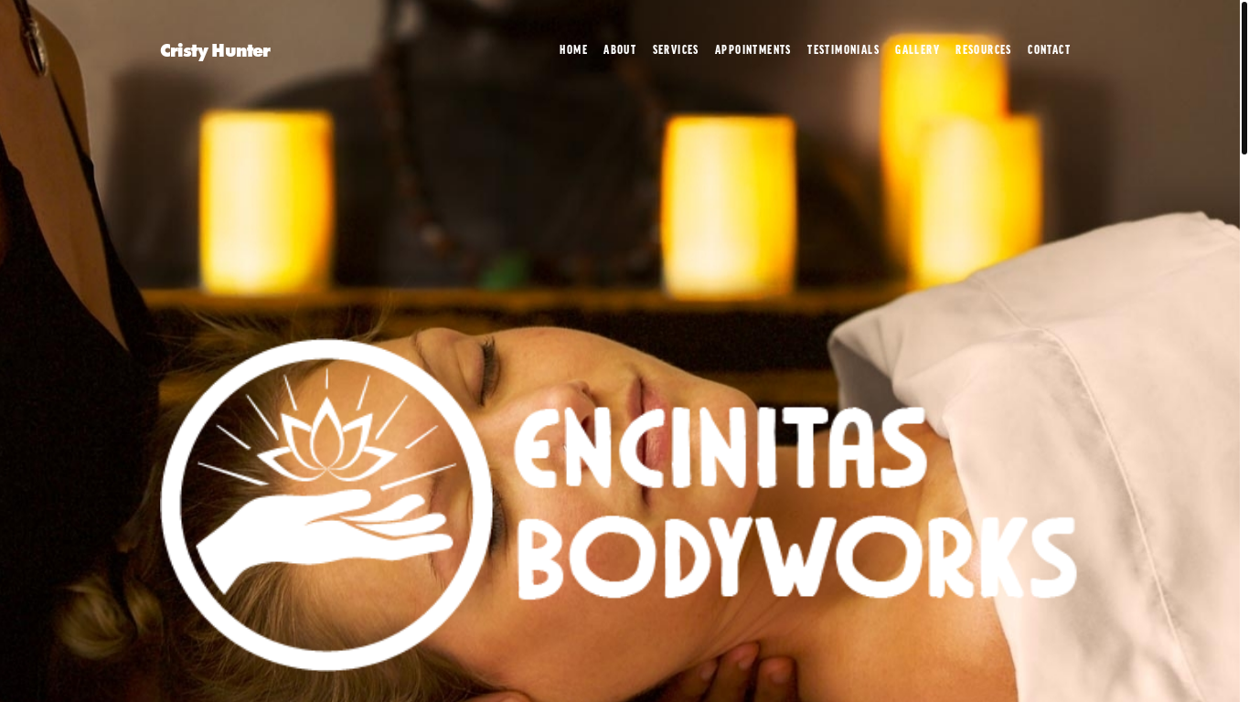 website screenshot of https://cristyhunterlmt.com/