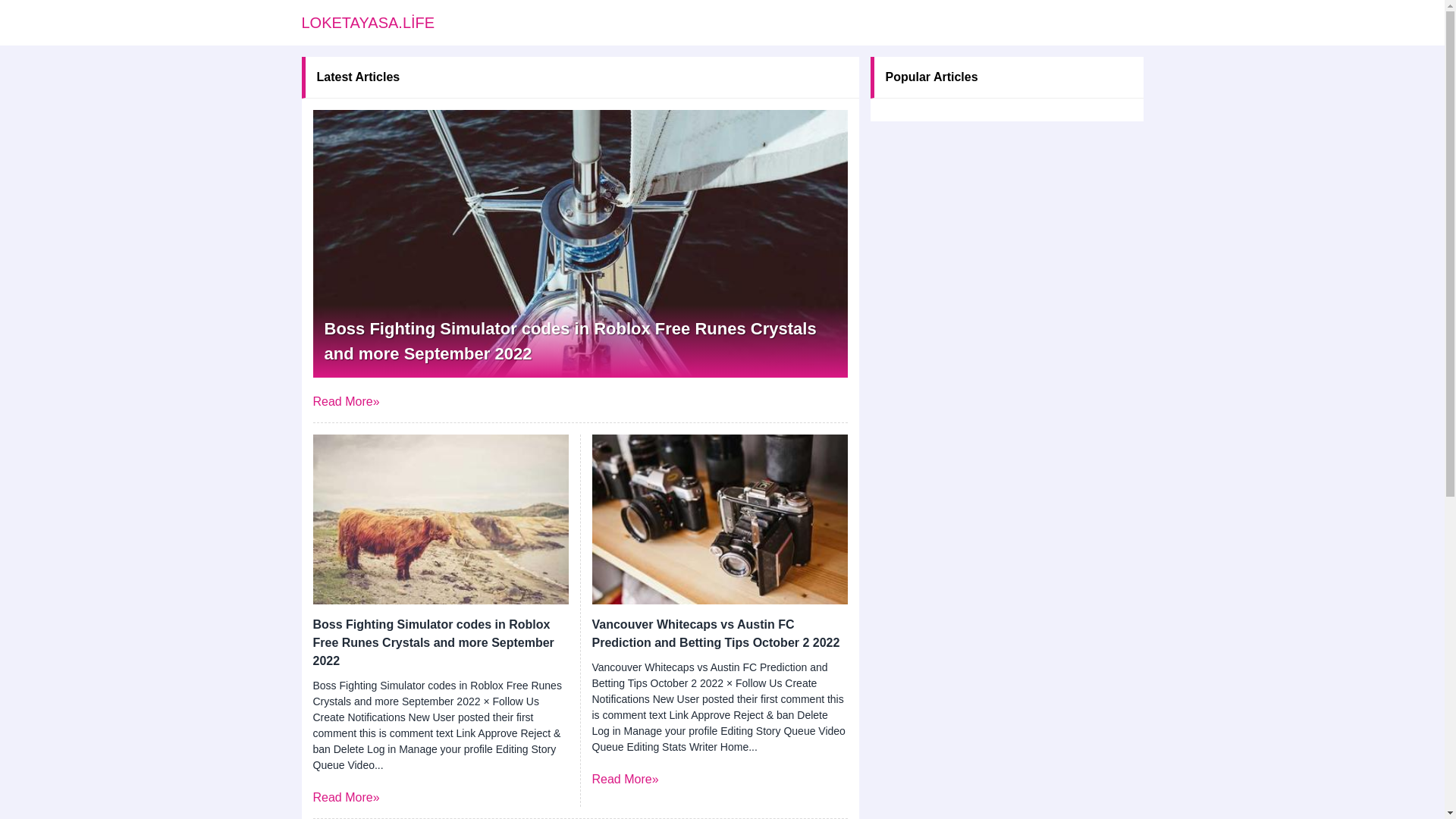 website screenshot of https://loketayasa.life/