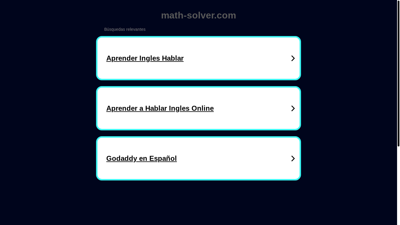 website screenshot of https://ynbziad.math-solver.com/