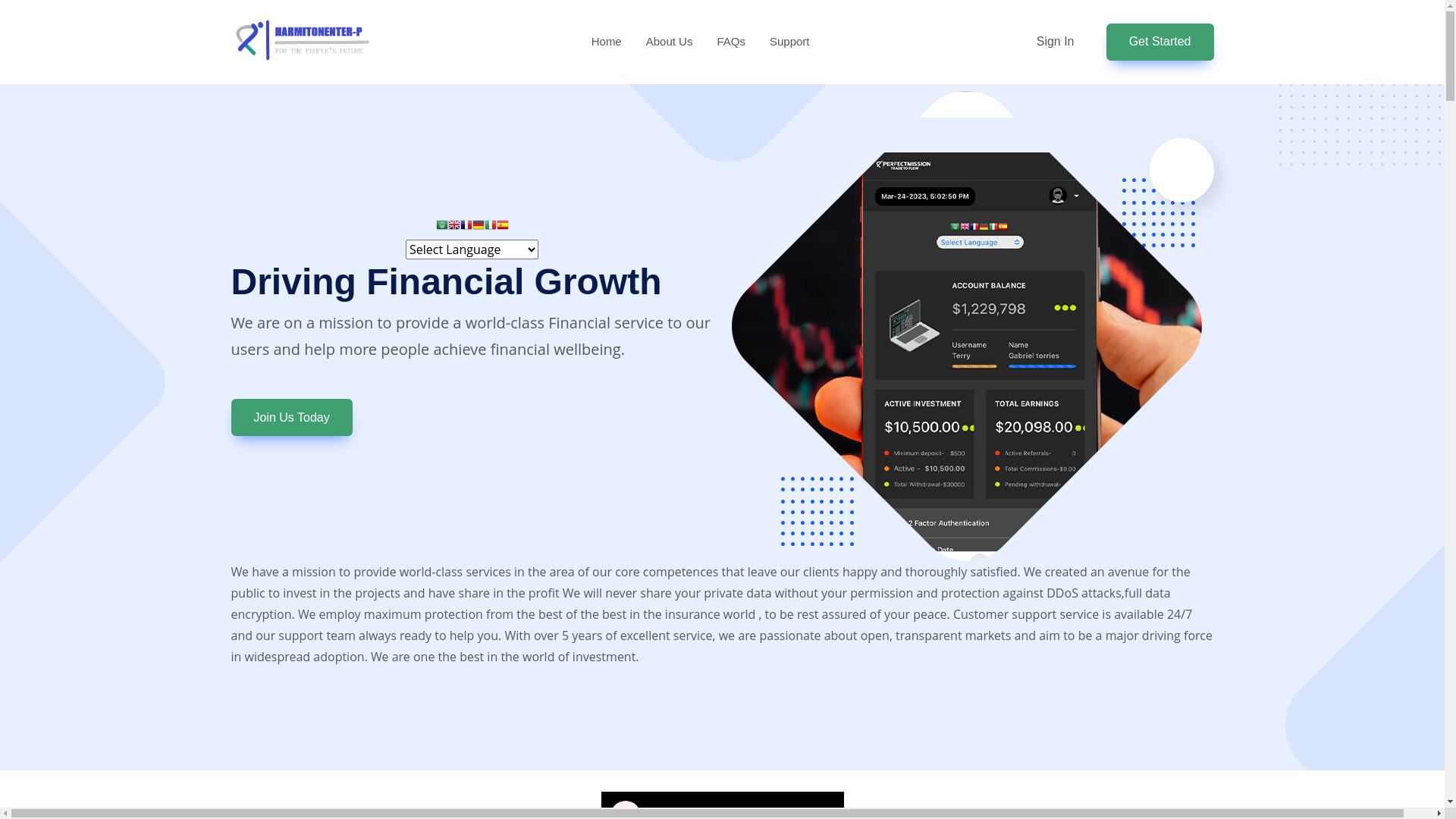 website screenshot of https://harmiltonenterprise.com/