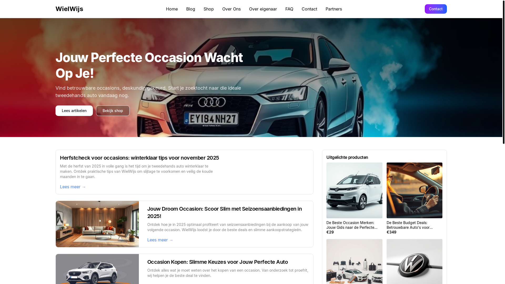 website screenshot of https://occasionpark-nl.pages.dev/