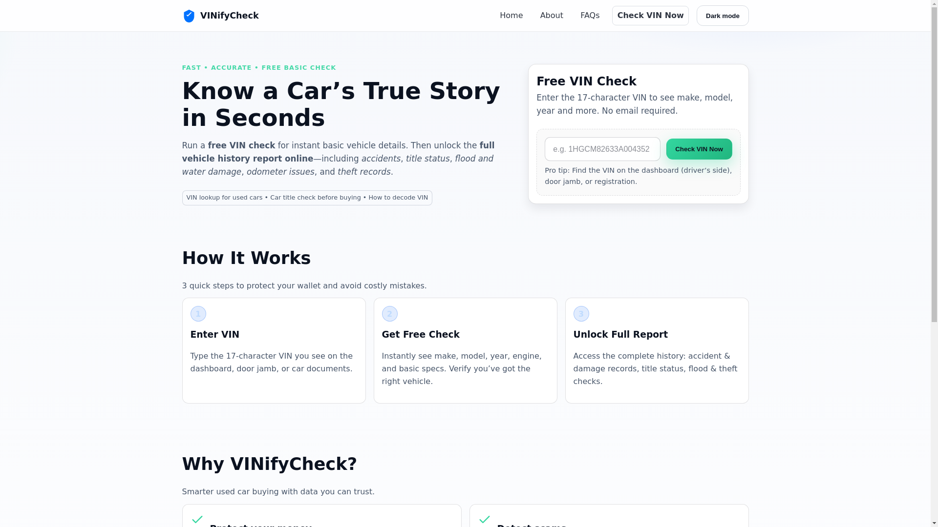 website screenshot of https://vinifycheck.pages.dev/