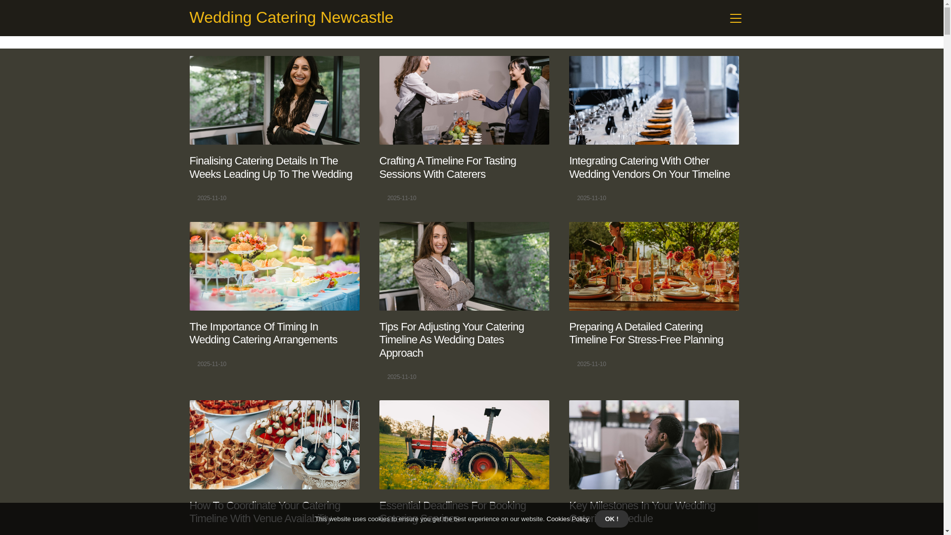 website screenshot of https://weddingcateringnewcastle.com/