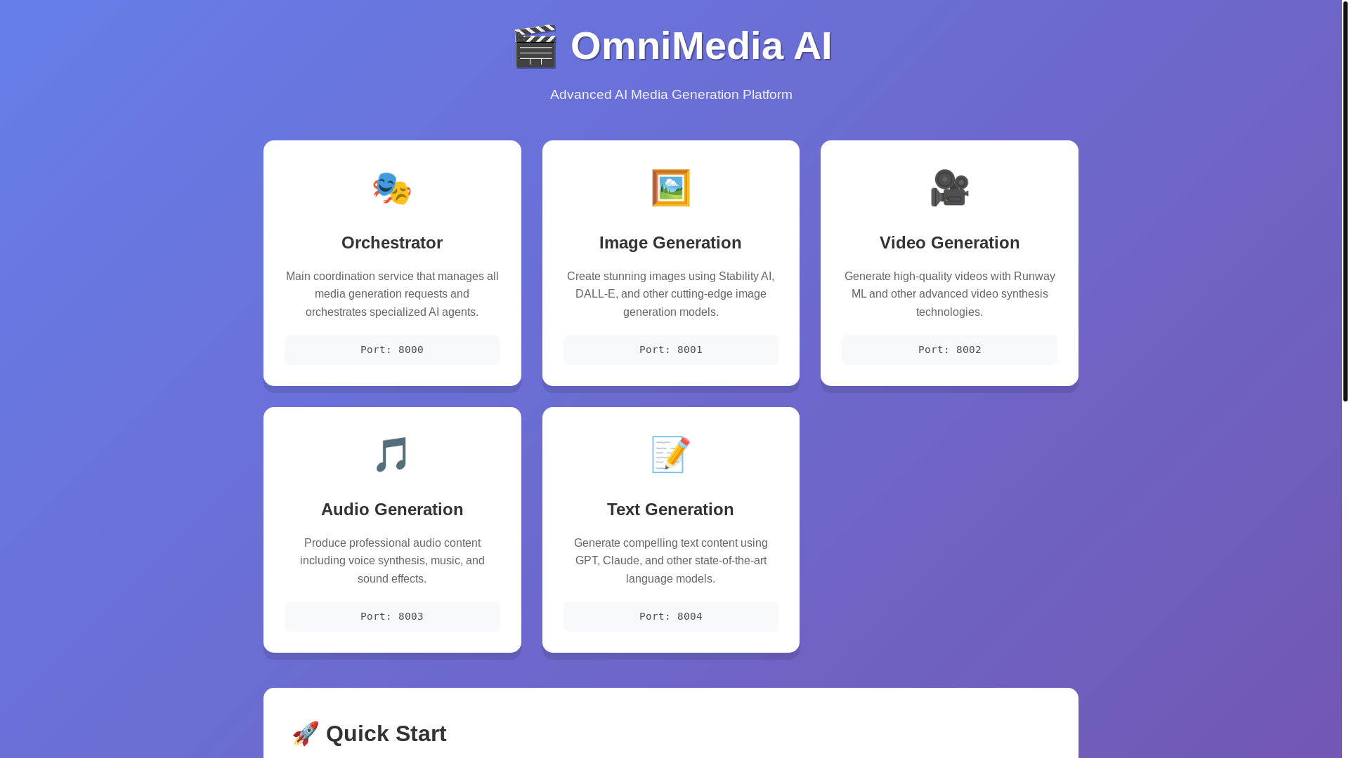 website screenshot of https://543f4260-7247-4de0-881d-3f7f02f57efc-omnimedia-ai.pages.dev/