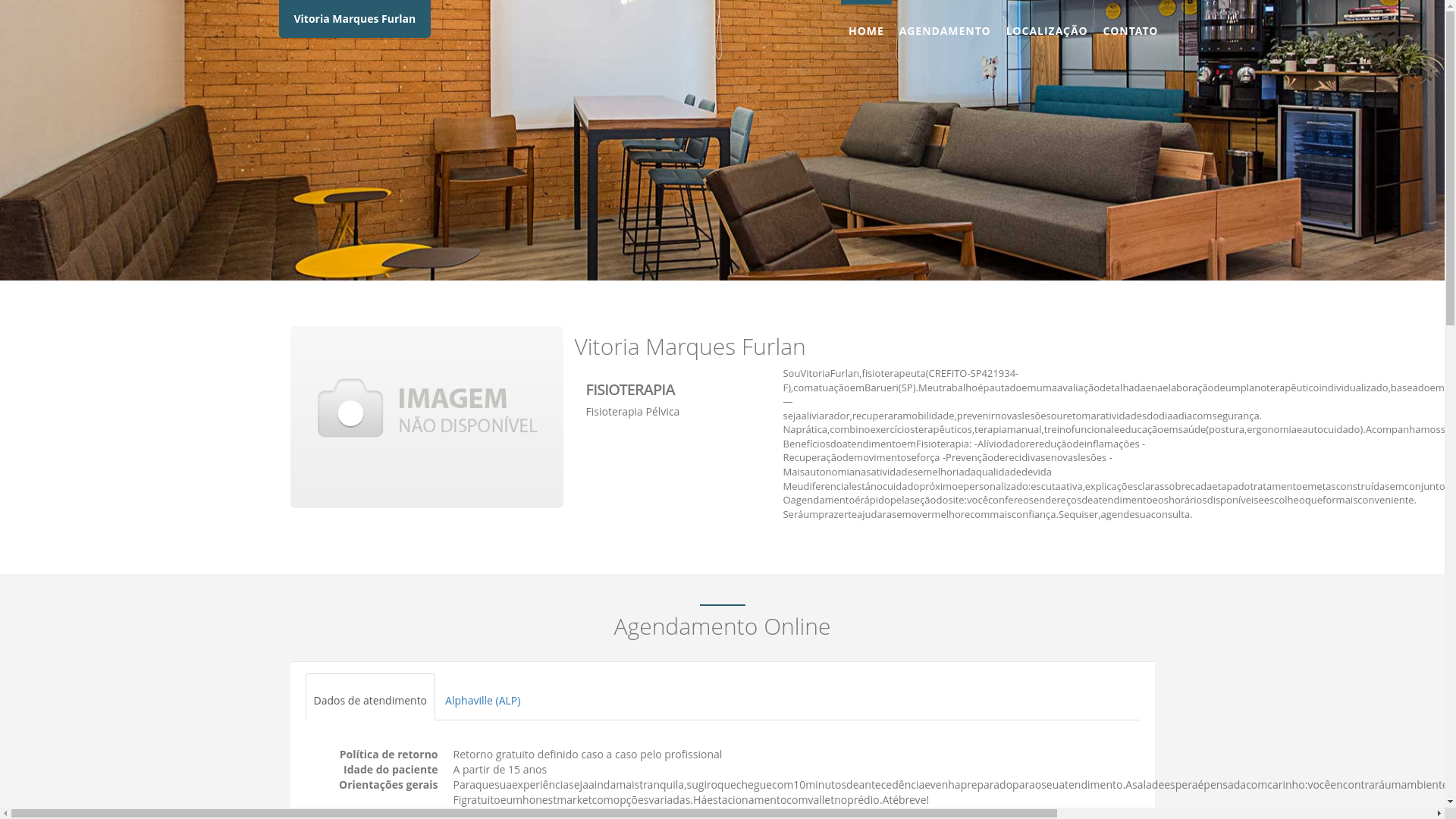 website screenshot of https://vitoriafisioterapiapelvica.com.br/