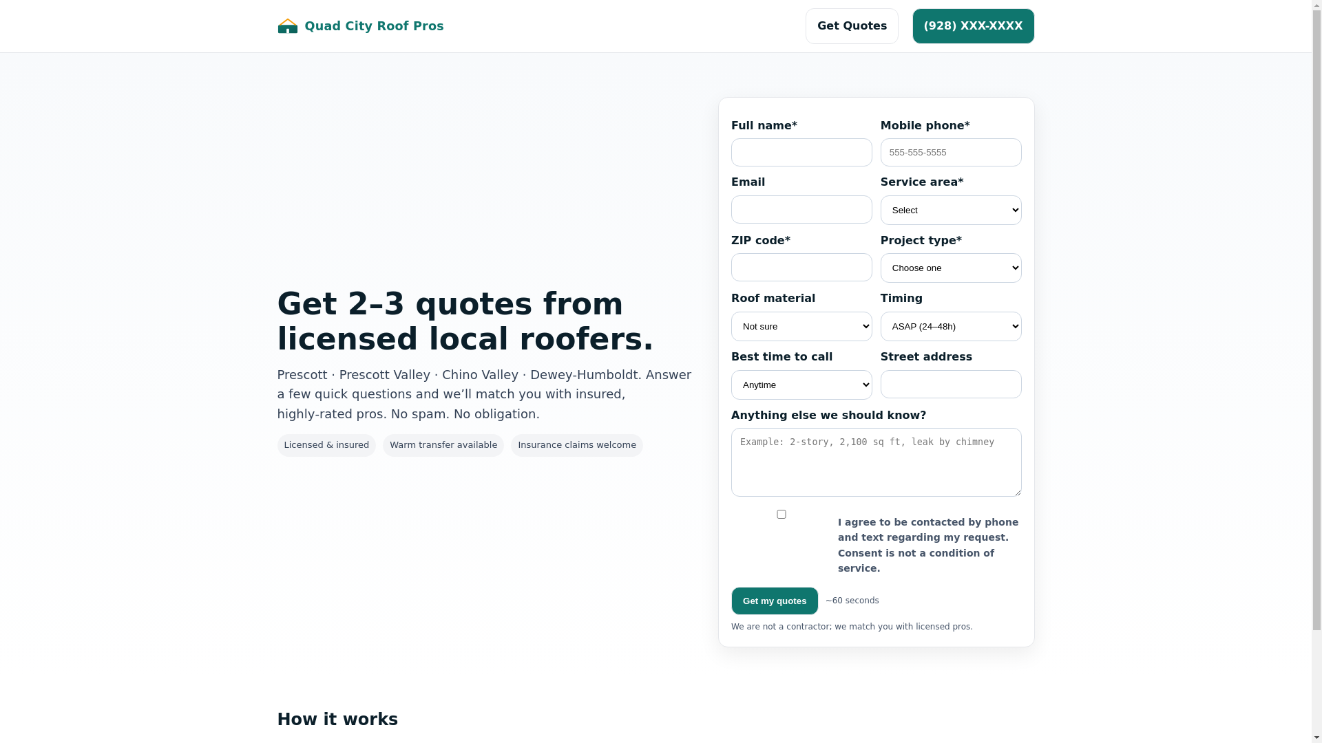website screenshot of https://quadcityroofpros.pages.dev/